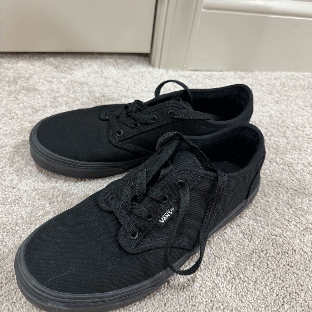 Vans Youth All-Black Canvas Sneakers